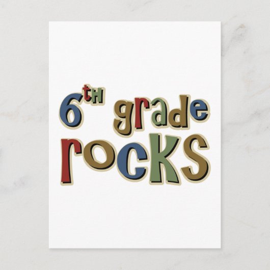 Carte Postale 6e année Rocks Sixième année (Devant)
