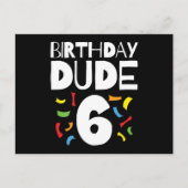 Carte Postale 6e anniversaire 6 ans fête des garçons Anniversair (Devant)