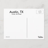 Carte Postale 6ème guitare de rue, Austin series (Dos)