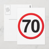 Carte Postale 70 ans (Devant / Derrière)