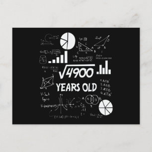 Carte Postale 70 Ans Enseignant en mathématiques Anniversaires 7