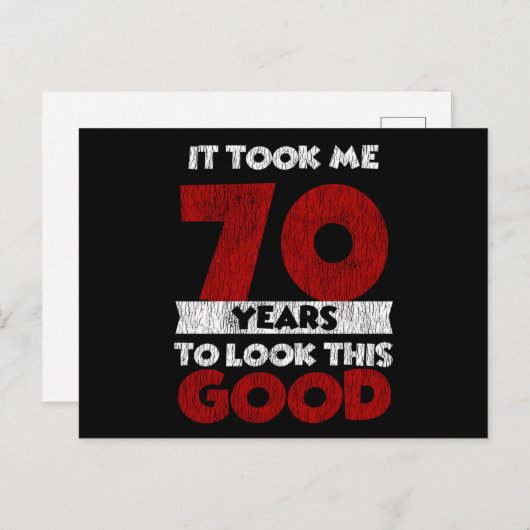 Carte Postale 70 ans Joyeux Anniversaire M'a Donné L'air D'avoir (Devant / Derrière)