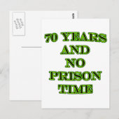Carte Postale 70 et pas de peine de prison (Devant / Derrière)