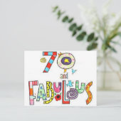 Carte Postale 70 & Fabuleux - Joyeux 70e anniversaire (Debout devant)