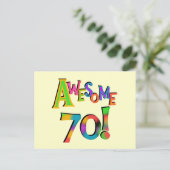 Carte Postale 70 superbes T-shirts et cadeaux d'anniversaire (Debout devant)