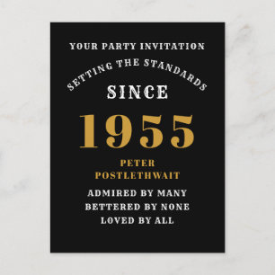 Carte Postale 70e anniversaire 1955 Black Gold