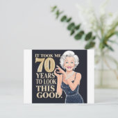 Carte Postale 70e anniversaire de grand-mère (Debout devant)