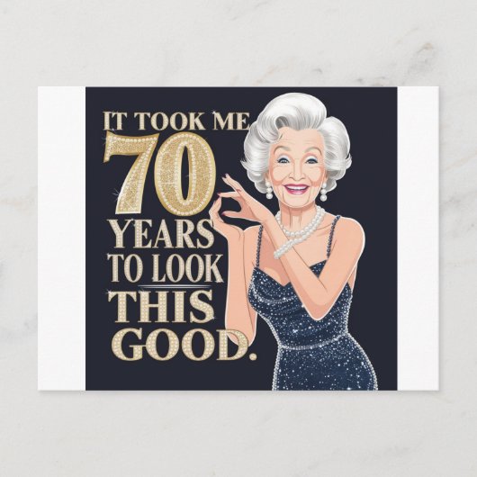 Carte Postale 70e anniversaire de grand-mère (Devant)