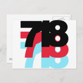 Carte Postale 718 Indicatif régional (Devant / Derrière)