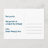 Carte Postale 71e anniversaire : motif de cœurs amusants, arc-en (Dos)