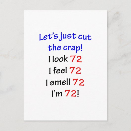 Carte Postale 72 Coupons la merde (Devant)