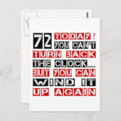 Carte Postale 72 Designs d'anniversaire (Devant / Derrière)