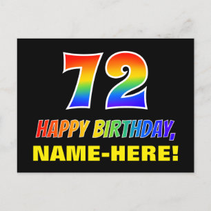 Carte Postale 72e anniversaire : audacieux, amusant, simple, arc