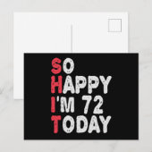 Carte Postale 72e anniversaire de naissance Tellement heureux qu (Devant / Derrière)