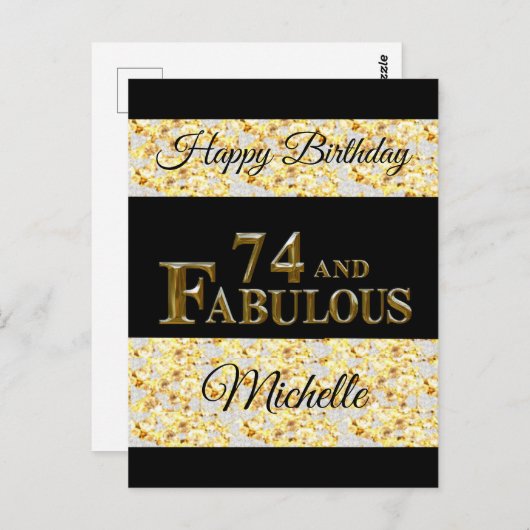 Carte Postale 74e anniversaire  (Devant / Derrière)