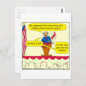 Carte Postale 751 donnez-moi une chance caricature politique (Devant / Derrière)