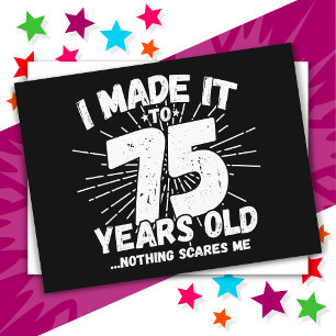 Carte Postale 75 ans drôle mème anniversaire 75 ans
