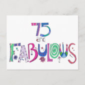 Carte Postale 75 ans et fabuleux Joyeux 75e anniversaire (Devant)