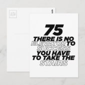 Carte Postale 75 Il n'y a pas d'ascenseur vers le succès Anniver (Devant / Derrière)