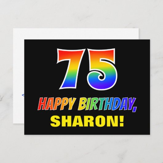 Carte Postale 75e anniversaire : audacieux, amusant, simple, arc (Devant / Derrière)