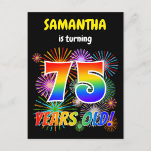 Carte Postale 75e Anniversaire - Feux d'artifice amusants, Regar