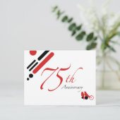 Carte Postale 75e anniversaire (mod oiseaux) (Debout devant)