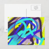 Carte Postale 768 art abstrait coloré (Devant / Derrière)