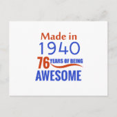 Carte Postale 76 ans (Devant)