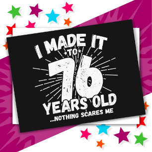 Carte Postale 76 ans drôle meme anniversaire 76 ans