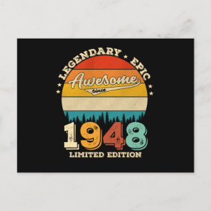 Carte Postale 77 Ans Anniversaire 1948 Cadeau Anniversaire 77 An