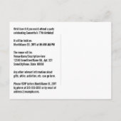 Carte Postale 77e anniversaire - Fun Fireworks, Rainbow Look "77 (Dos)