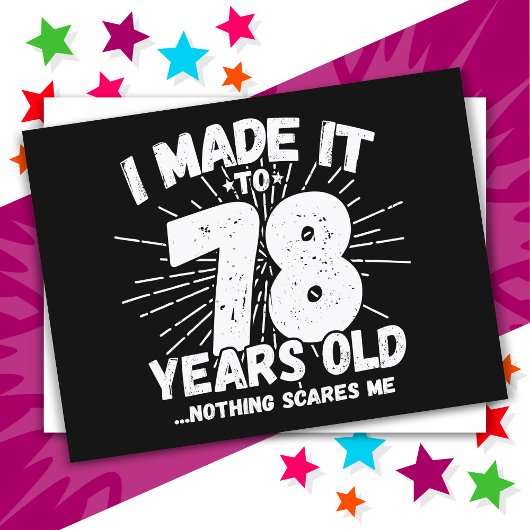 Carte Postale 78 ans drôle mème anniversaire 78 ans