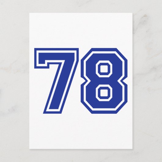 Carte Postale 78 - numéro (Devant)