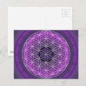Carte Postale 7 chakra de couronne créée par Tutti (Devant / Derrière)