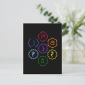 Carte Postale 7 chakras en cercle (Debout devant)