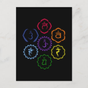 Carte Postale 7 chakras en cercle