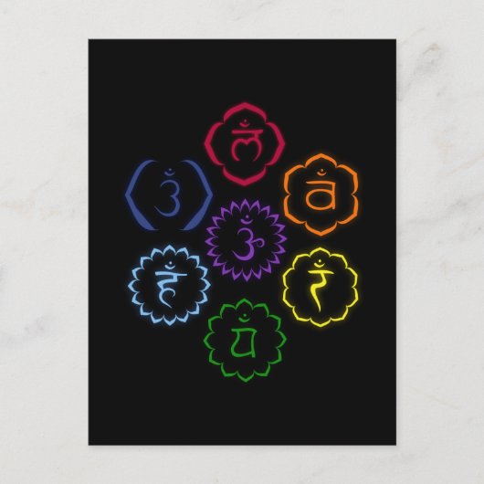 Carte Postale 7 chakras en cercle (Devant)