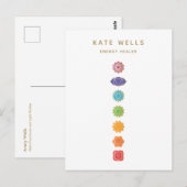 Carte Postale 7 Chakras Kundalini Guérisseur (Devant / Derrière)