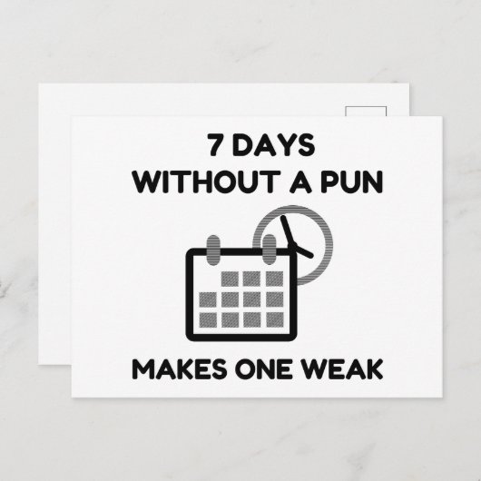 Carte Postale 7 Jours Sans Jeu (Devant / Derrière)