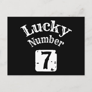 Carte Postale 7 - Lucky numéro 7 Luck