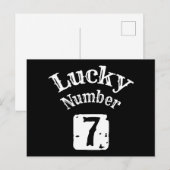 Carte Postale 7 - Nombre Chanceux 7 Chance (Devant / Derrière)