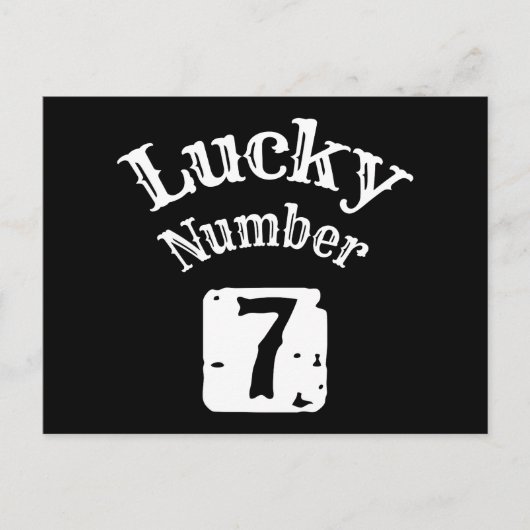 Carte Postale 7 - Nombre Chanceux 7 Chance (Devant)