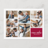 Carte Postale 7 Photos Chaleureux Voeux Moderne Collage Noël (Devant)