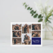 Carte Postale 7 Photos Joyeuses Vacances Moderne Collage Marine (Debout devant)