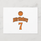 Carte Postale 7e anniversaire Basketball Funny Garçon Fille Enfa (Devant)