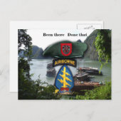 Carte Postale 7e force spéciale berets verts vietnam guerre (Devant / Derrière)