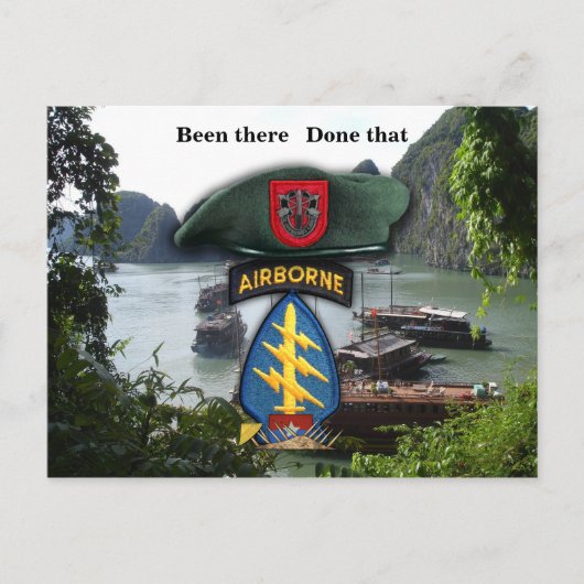 Carte Postale 7e force spéciale berets verts vietnam guerre (Devant)
