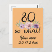 Carte Postale 80 Alors quoi 80e anniversaire drôle (Devant / Derrière)