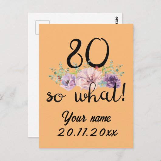 Carte Postale 80 Alors quoi 80e anniversaire drôle (Devant / Derrière)