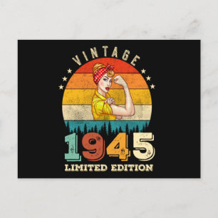 Carte Postale 80 Ans Anniversaire 1945 Vintage 80e Anniversaire 